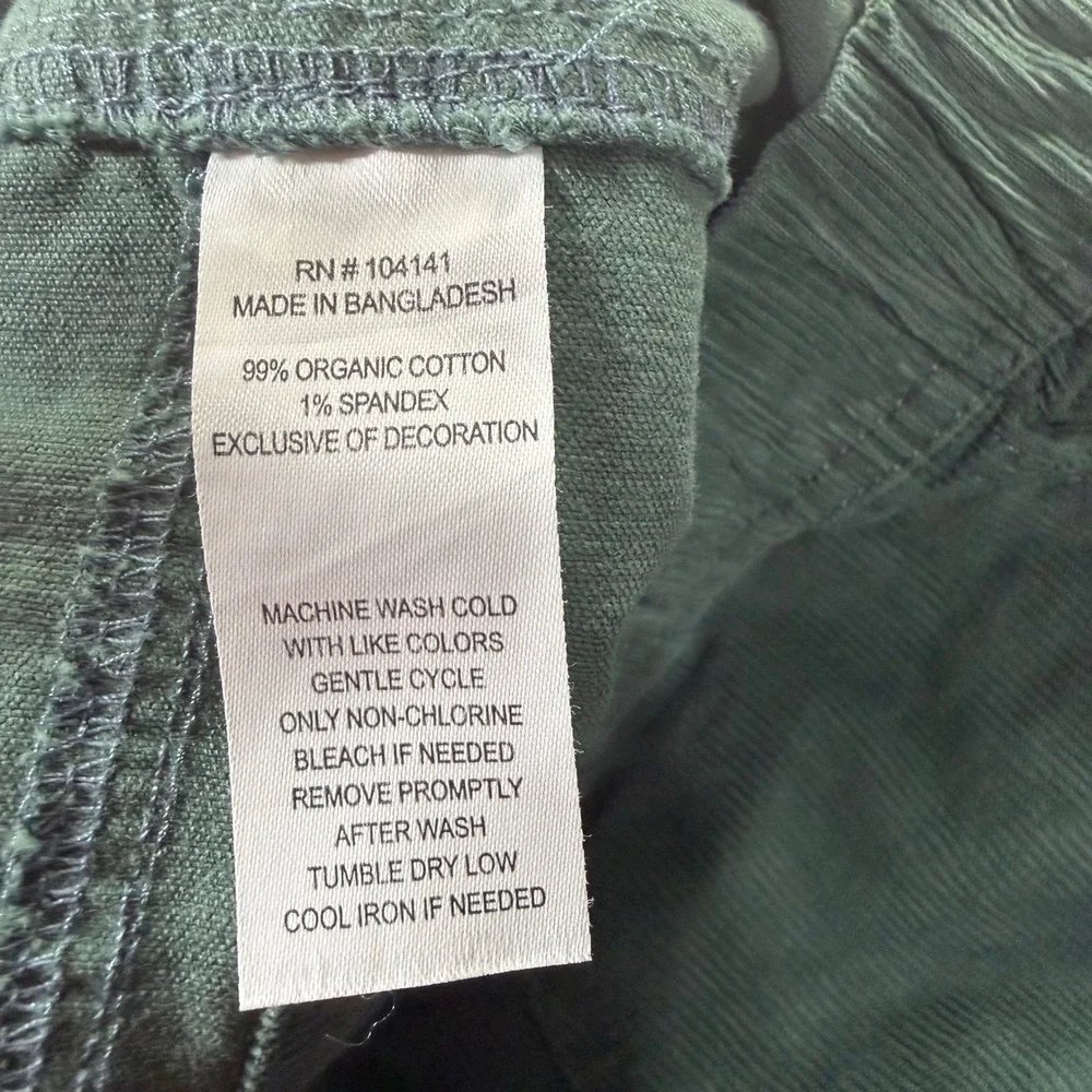 Alpine Design Hike Cord Short Mens Large Faded Evergreen Corduroy Activewear